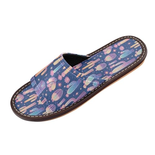Yuiboo Pantuflas gigantes de cactus translúcidas para hombre y mujer, sandalias antideslizantes ultraligeras para hotel, playa, playa, Cactus gigante translúcido, 4-5