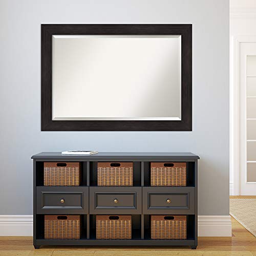 Image of Amanti Art Framed Vanity Mirror | Bathroom Mirrors for Wall | Furniture Espresso Mirror | Wall Mounted Mirror | Large Mirror | 29.38 x 41.38