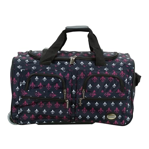 Image of Rockland Rolling Duffel Bag, Black, 22 inch