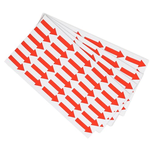 Étiquette autocollante flèche PATIKIL rouge 12x13mm pour marquage de flux et inspection de défauts 120pcs