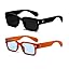 2 Pack (Black/Grey+orange/Blue)