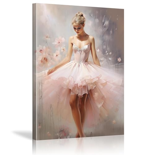 Toile de ballet moderne de 30x50 cm avec cadre élégant