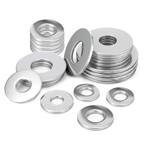 7/16" x 15/16" Flat Washers, 304 Stainless Steel Fender Washers for Screws, Hardware Metal Washers for Screws and Bolts Industrial & Home Use (25 Pcs)