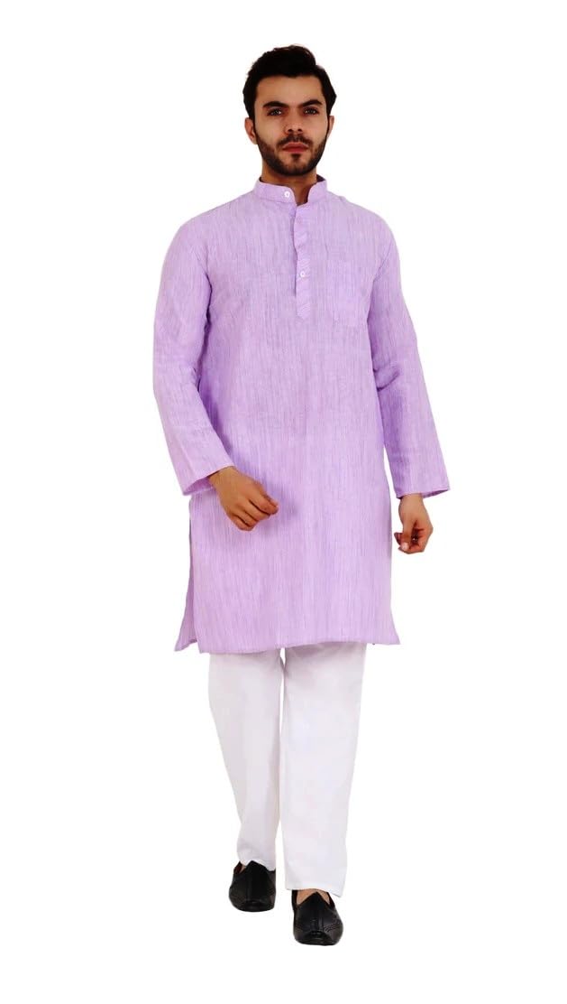 aaryavar Men's Khadie Cotton - Kurta Pyjama Set-picture-25