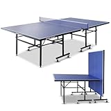ZERRO Tischtennisplatte Klappbar Indoor, 15 mm Dickes MDF, 274x152.5x76cm, Internationale...
