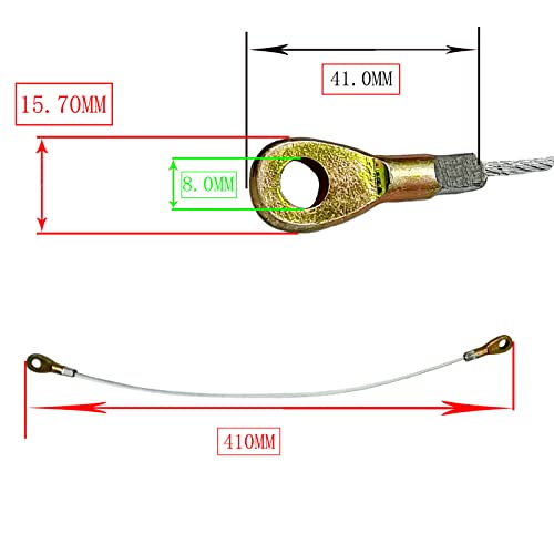 Gaoshun 53045-0006 Tailgate Cable Replacement For Kawasaki Mule 600 610 Xc 610Xc Hook Assy Tail Gate #TOP4