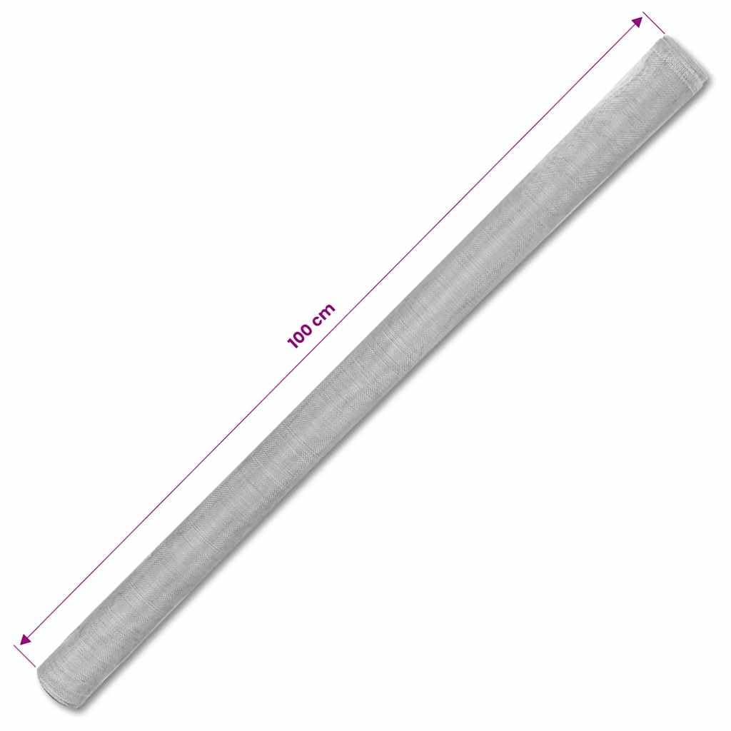 Fliegengitter Aluminium silbern 100x500 cm Insektenschutzgitter robust leicht zuschneidbar für Garten, Terrasse, Balkon, Außeneinsatz, vielseitig für Zaunfeld, Sichtschutz, Maschendraht