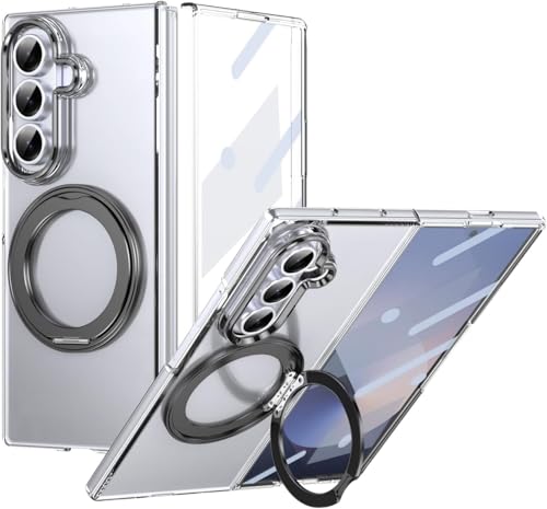 MagsafeΉ MNV[Z Fold7 p P[X NA 킢 O X^ht 360°] }Olbg ϏՌ galaxy Z Fold7 p  Jo[ X}zP[X ی }OZ[tΉ Black