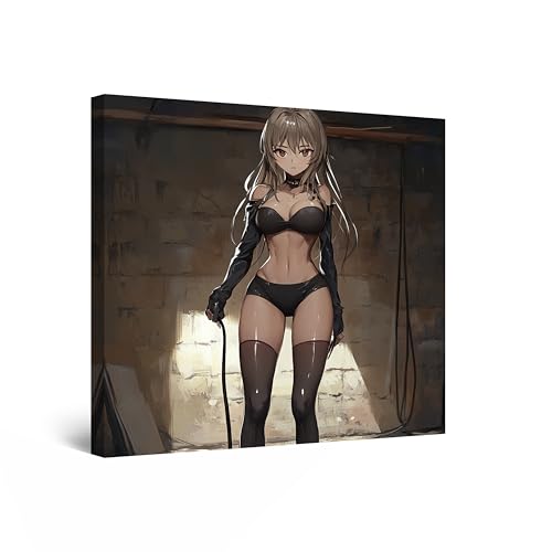 Startonight Quadro su Tela Luminoso - Ragazza Anime, Quadri Moderni Astratti per Soggiorno, Grande Stampe Incorniciate 80x80 cm, Decorazione Parete, Idea Regalo Elegante Luminoso al Buio