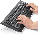 Eorbow 2 Pack Computer Tilted Keyboard Holder, Clear Acrylic Stand-PC Keyboard Stand, Universal Elevated Keyboard Tray for Easy Ergonomic Typing, Gaming, Working at Home and Office