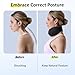 Comfytemp Anti-Head-Down Neck Brace with Red Light Therapy, Posture Support Improve Tech Neck Forward Head, Soft Foam Cervical Collar for Office Worker Reader, One Size