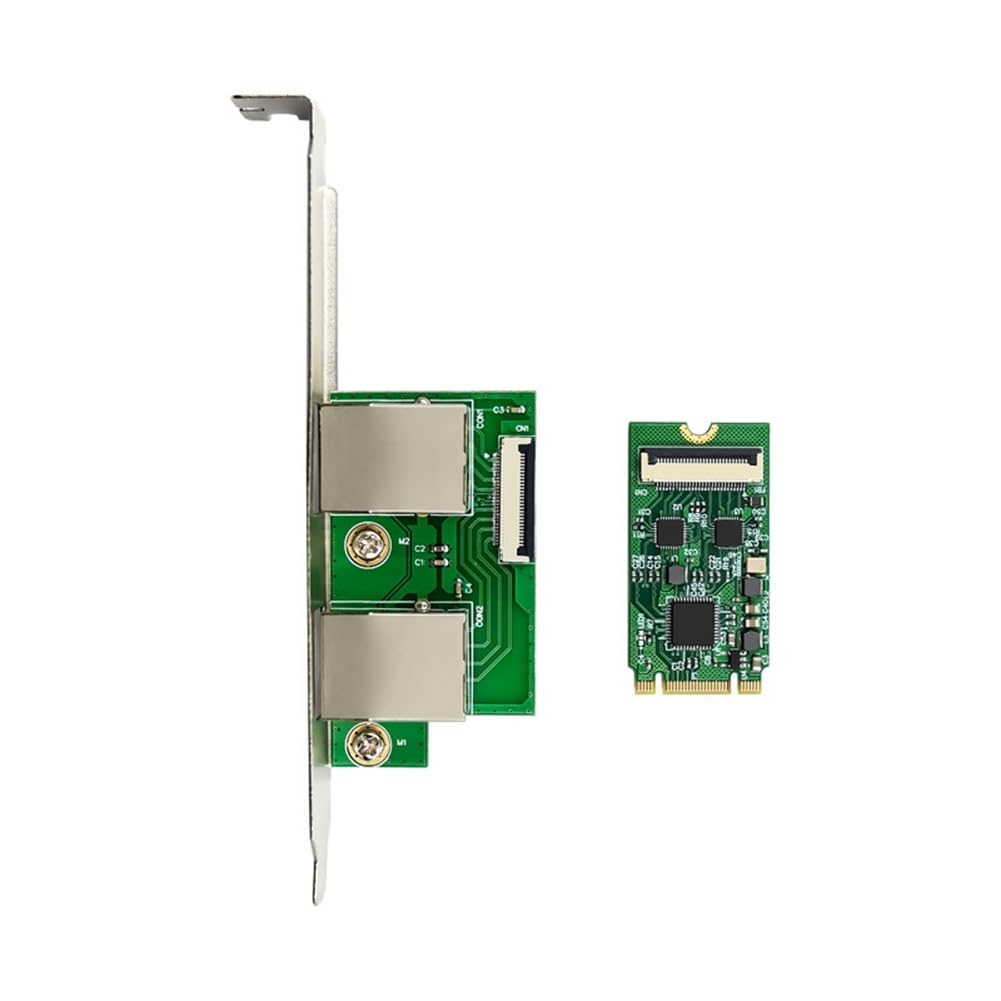Scheda Adattatore Server Gigabit Ethernet M.2 B+M Dual Port Gigabit Server NIC 10/100/1000Mbps Scheda di Rete Ethernet NIC per PC