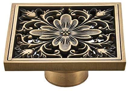 Drain de sol de douche en laiton antique pour salle de bain rétro