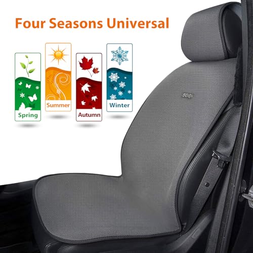 Image of Sojoy IsoTowel Car Seat Cover. Microfiber Seat Protector, with Quick-Dry, No-Slip Technology. Car seat Protection for All Workouts, Honeycomb Cloth All-Weather (Black and Gray)