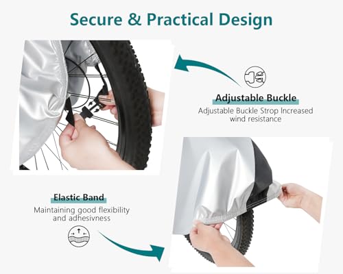 Funda para bicicleta eléctrica ds. impermeable con protección solar exterior 4