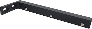 9.45"x3.46" Fixed Shower Door Support Bracket, L Shape Holder Glass on Right Matte Black 304 Stainless Steel Fitting 0.31", 0.40" and 0.47" Frameless Glasses Panel,Matte Black Right