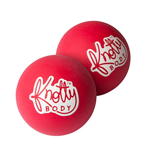 KNOTTY BODY Massage Therapy Balls (Set of 2) w/mesh drawstring bag - Yoga Massage Balls for Trigger Point Self Massage & Deep Tissue Massage