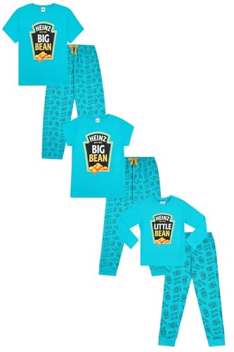 HEINZ Beans Matching Family Long Pyjamas Girls Boys Mens Womens PJs (12-14) Blue