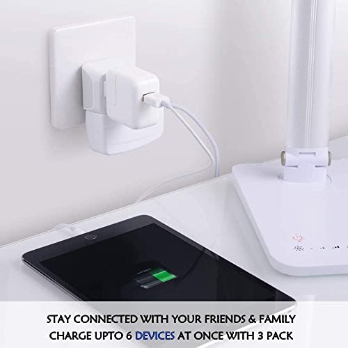 Image of Ceptics Belgium, Finland, Spain Travel Adapter Plug - Type E /F - European - 2 in 1 - Light Weight - Perfect for Cell Phones, Chargers, Cameras and More (3 Pack)