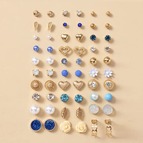 30 Pairs Quirky Plated Studs Combo - JG-PC-ERGB-8686