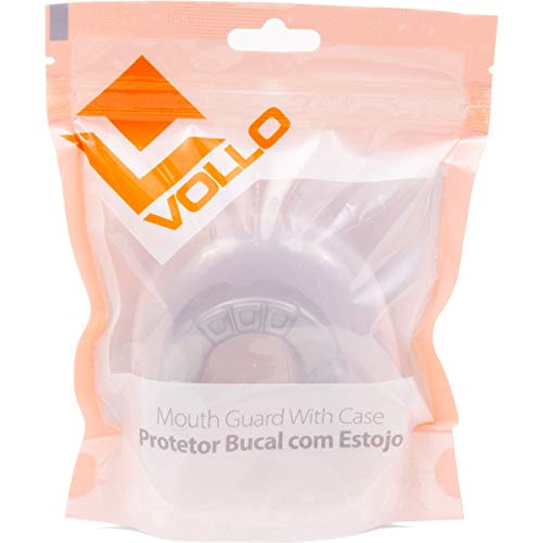 Protetor Bucal com Estojo, Vollo Sports, Prata