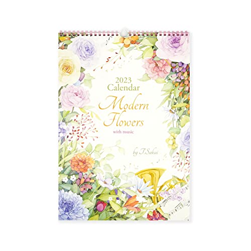 フロンティア 2023年 カレンダー 壁掛け モダンフラワー L CAL-097 B3 壁掛/278g
