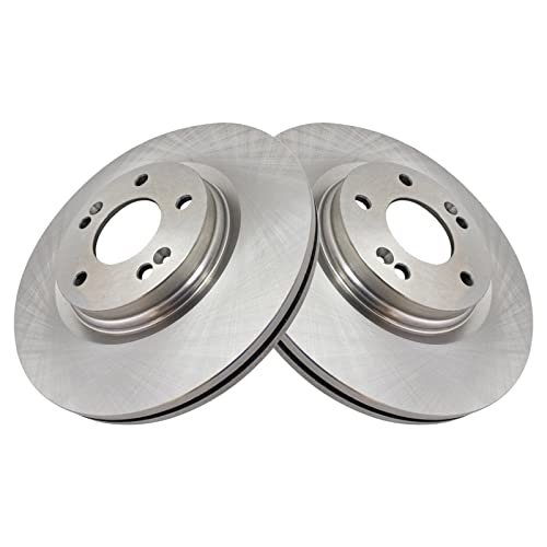 Image of TRQ Front Ceramic Brake Pad and Rotor Kit Compatible with 2015-2019 Hyundai Sonata 2015-2020 Kia Optima 2021-2024 Hyundai Kona Electric - Verify Fitment & Trim