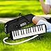 Tosnail 32 Key Melodica with Carrying Bag, Double Tubes Mouthpieces, Wipe Cloth, Air Piano Keyboard Musical Instrument for Beginners, Adults - Black