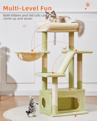 Image of Taoqimiao Cat Tree, 38.5In Cat Tower for Indoor Cats, Suitable for Kittens