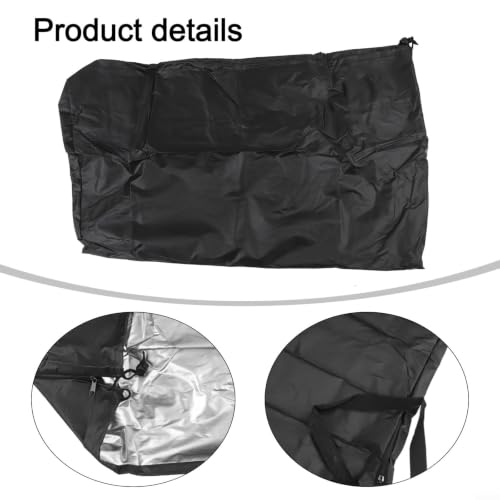 Funda para aspiradora vertical impermeable en tejido Oxford 210D negro con bolsillo 6