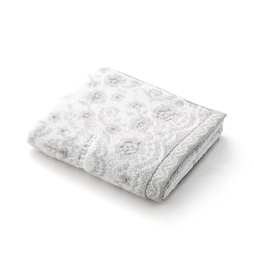 JILL STUART(ジルスチュアート) ドルチェ フェイスタオル グレー フラワー 無撚糸 フルフィーコットン 58-1882150 約34×80cm