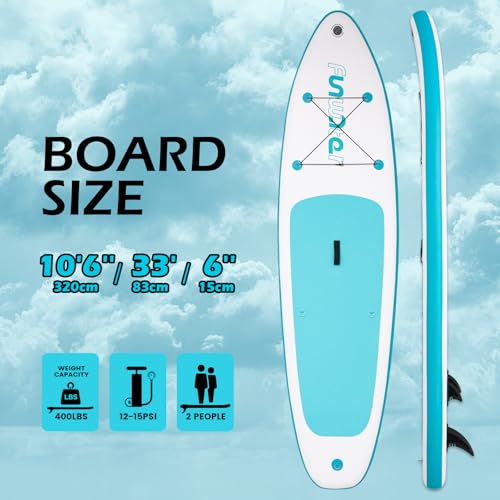 FunWater Inflatable Stand Up Paddle Board with Beginners SUP Accessories