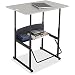 Safco Products AlphaBetter Adjustable-Height Desk, 1206BE, 36"W x 24"D Standard Desktop, Swinging Footrest Bar