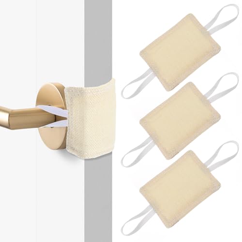 Image of 3 Pcs Door Slam Silencer, Baby Door Latch Cover for Slamming Noise Reducing Latch Cover Baby Doors Slam Stopper Quiet Close Cushion Pads Prevent from Locking