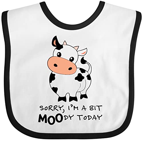 Image of inktastic Sorry, I'm a Bit MOOdy Today Cute Cow Pun Baby Bib