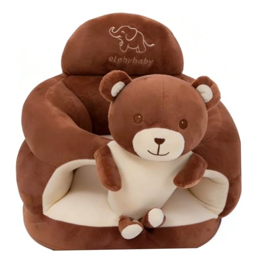 Chaise assise pour bébé en peluche éléphant gris chaise assise pour bébé avec soutien dorsal ergonomique pour apprendre à s'asseoir jouer et se reposer