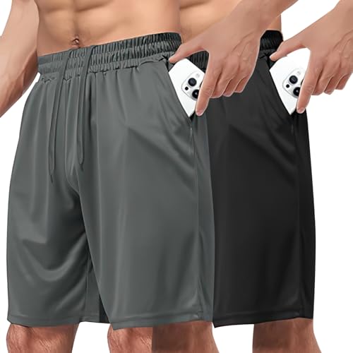 Opiniones de Ropa de Balonmano para Hombre los mejores 5. 46 GOMITA Juego de 3 Pantalones Cortos de Deporte para Hombre, Ropa Deportiva Hombre (MX/US, Alfa, XX-Grande, Regular, Regular, Negro + Gris Oscuro)