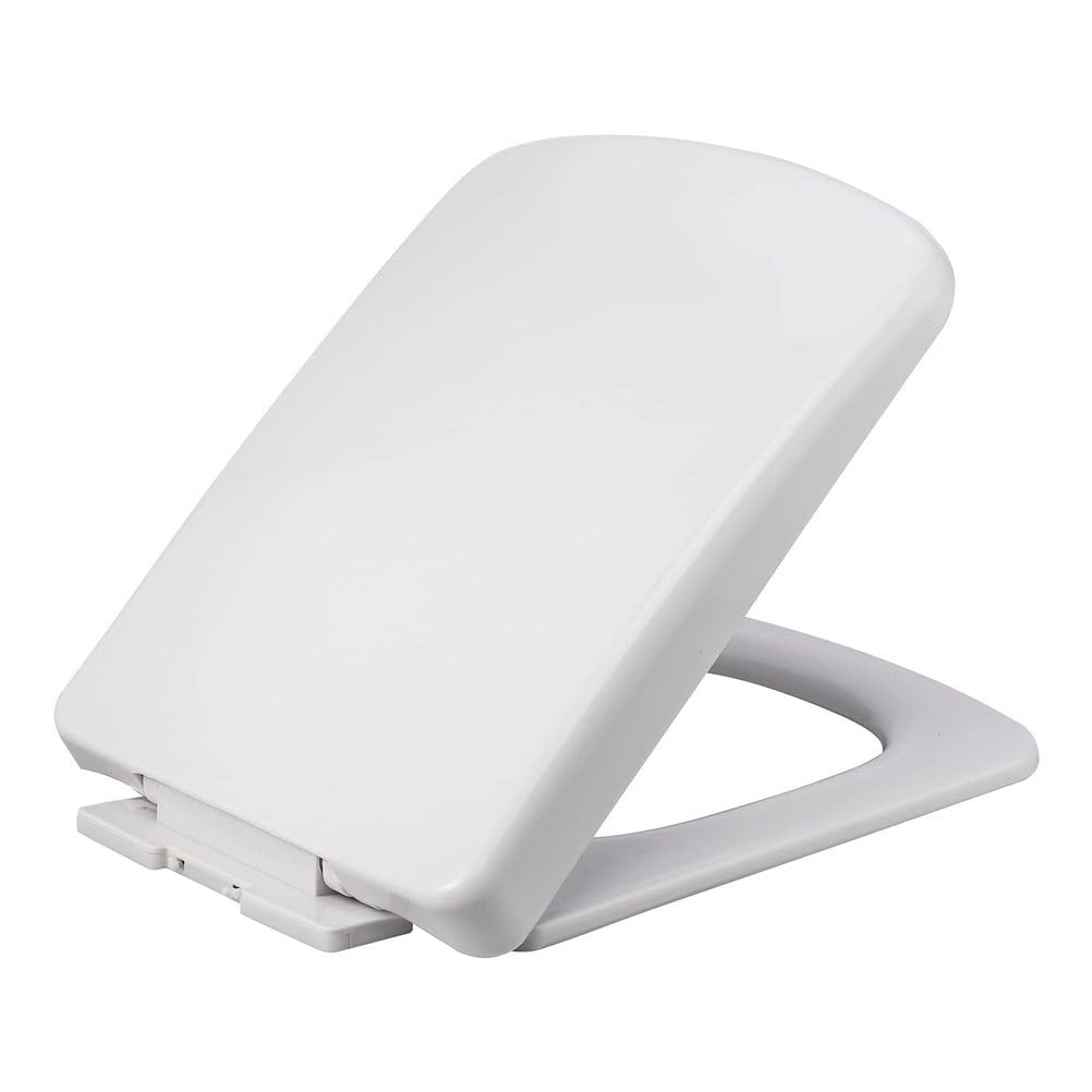 Dxpsxjl One Color Square White Toilet Seat - Soft Close, Quick Release Easy Clean, Adjustable Fixing, Model 03B, Quick, Seat, Release, Toilet, Square, Soft, White, Close, Lightweight
