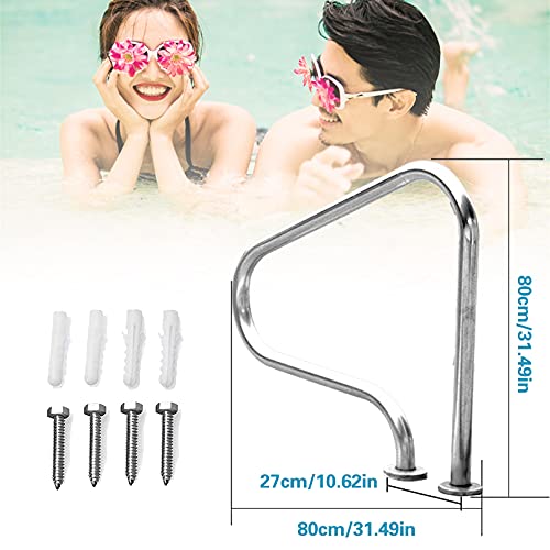 Barandal para piscina de acero inoxidable 304 pulido miniatura 6