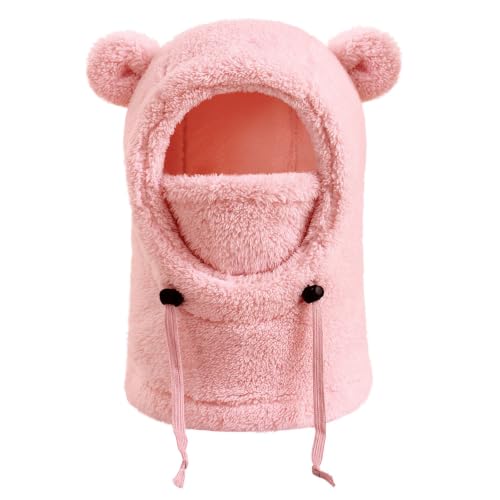 Toddler Kids Balaclava Winter Ski Mask Warm 3 in 1 Neck Warmer Hats Pink - image 7