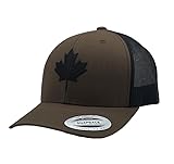 TP THE PRIDE Canada Hat Premium 3D Patch Trucker Hat Snapback Cap Teilweise Made in USA mit Importware, Ca6606cotbk-bkmaple, Einheitsgr��e