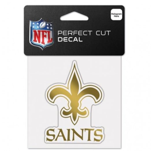 Autocollant New Orleans Saints voiture sticker WinCraft doré métallisé 10cm