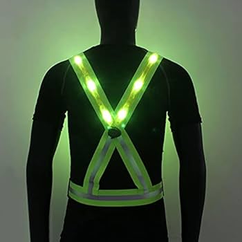 夜光ベスト赤色LED 前照灯付き おすすめヘッドライト！明るさはもちろん様々な面で最強！赤