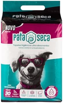 Tapete Higiênico para Cães Pata Seca 80x60cm - 30 Unidades - Supe...