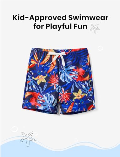 Image of PATPAT Family Matching Swimsuits Two Piece Hawaiian Tropical Beach Bikini and Swim Trunks Set Mommy and Me Bathing Suits