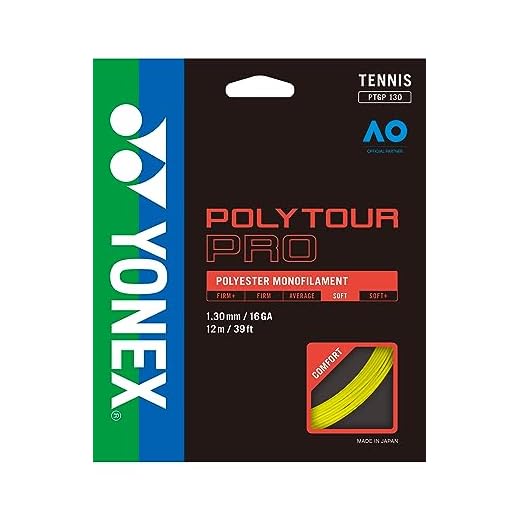 YONEX Poly Tour Pro 16 Tennis String (Yellow)