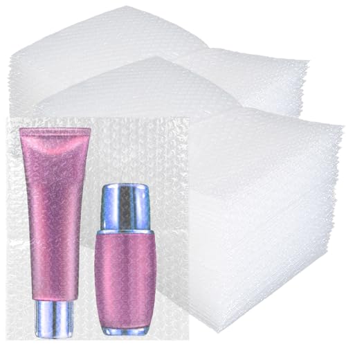 100PCS 6x10" Bubble Pouches, Clear Double-Wall Shockproof Protective Bags