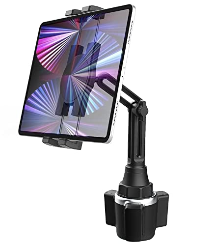 Support Tablette Porte Gobele Voiture, Oilcan Support Universel Tablette Téléphone Voiture ​Tasse avec Bras Long Réglable pour iPad Pro 12.9 Air Mini, Galaxy, Lenovo, iPhone 13 Pro Max, etc (4-13") Cover