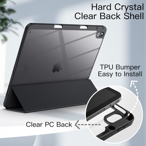 Funda Transparente iPad Air 13 Lote con Protector de Pantalla Privacidad JETech M4 M3 M2 4