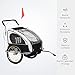 HOMCOM Remolque para Niños Dos PLAZAS con Amortiguadores Carro para Bicicleta con...